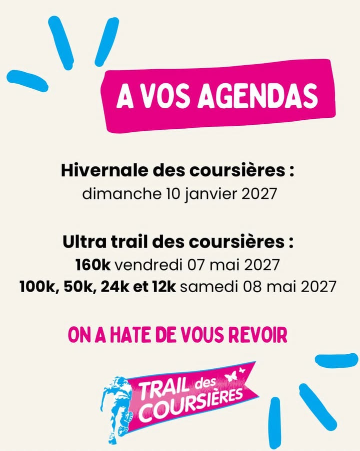 Agenda Trail des Coursières 2027